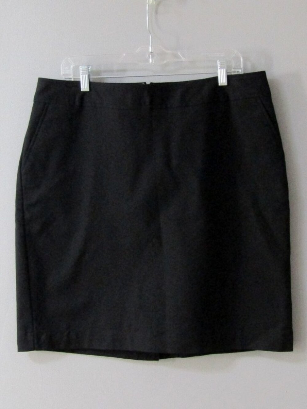 Merona Denim Look Stretch Pencil Skirt Lined Black Size 14